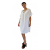 Φόρεμα κοντό βαμβακερό-βισκόζη με τιράντες και δαντέλα 
